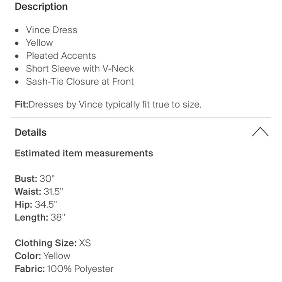 Vince  V-Neck Knee-Length Dress. XS First like a Small - Picture 2 of 5